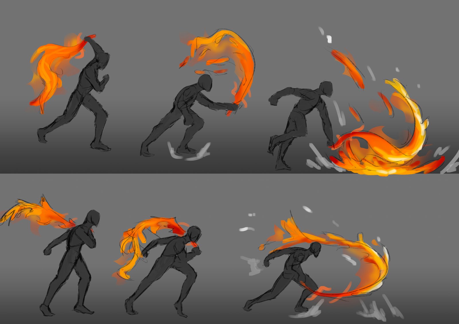 VFX/attack concepts for 1st internship with Gatling Gecko Studios.